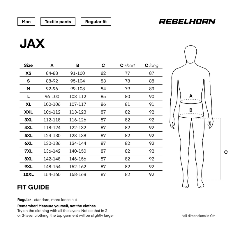 Мотоштаны текстильные Rebelhorn Jax черный