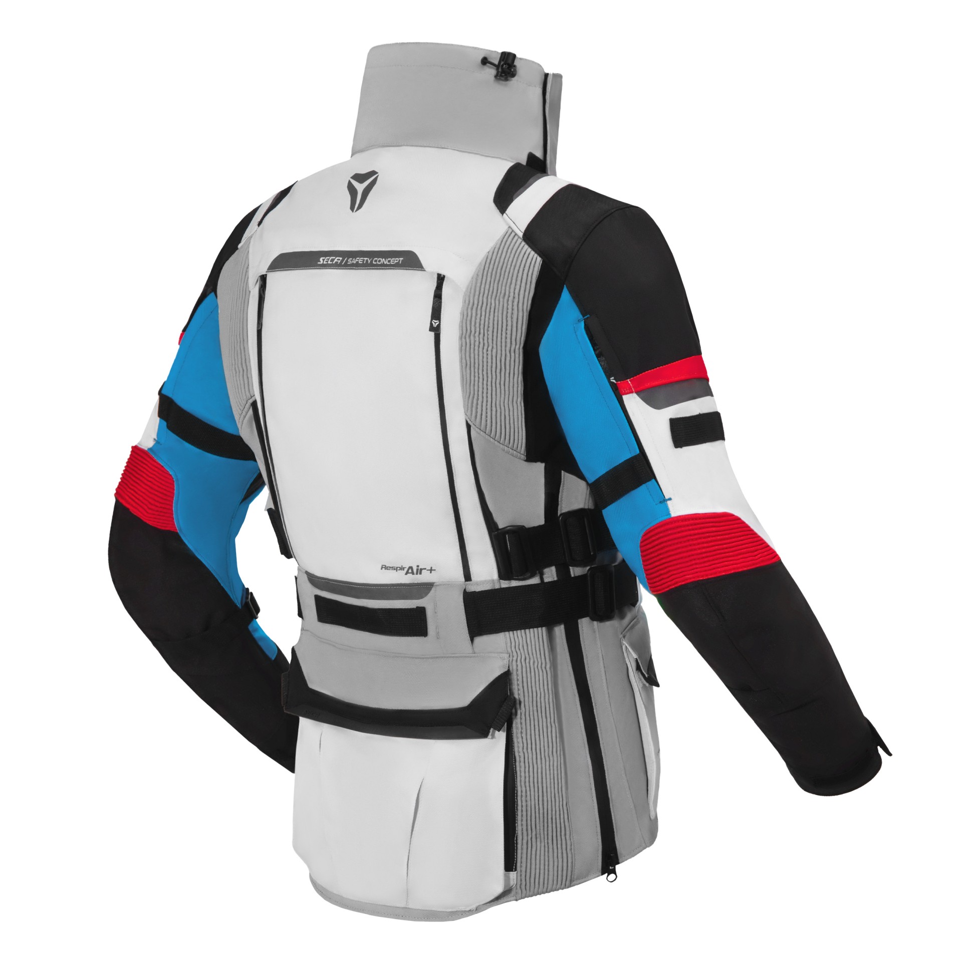 Мотокуртка текстильная Seca Arrakis III серый/синий/красный