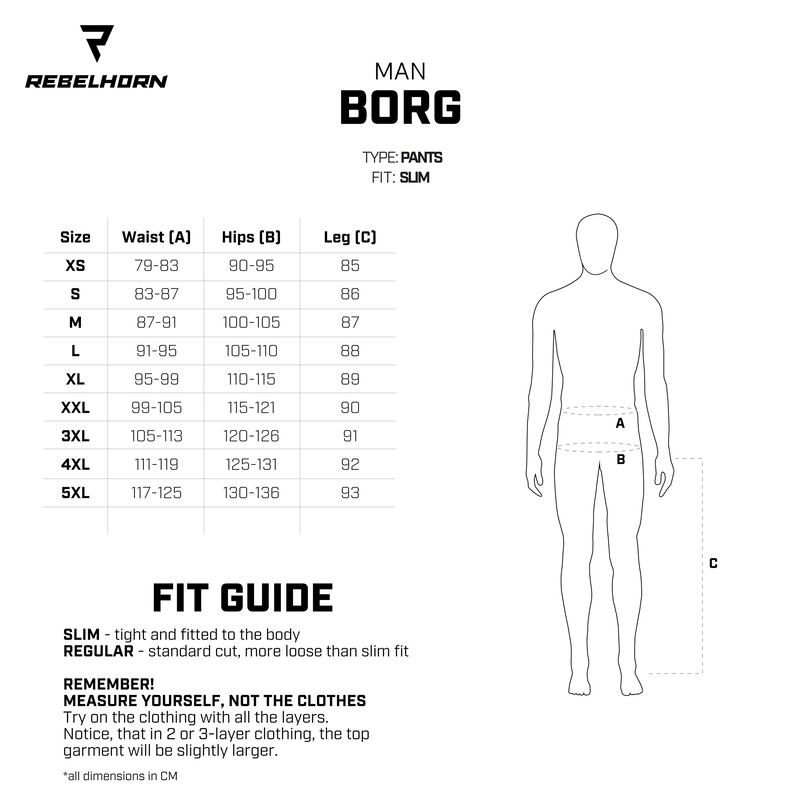 Мотоштаны текстильные Rebelhorn Borg черный