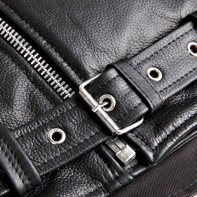 Мотокуртка кожаная Ozone Ramones черный