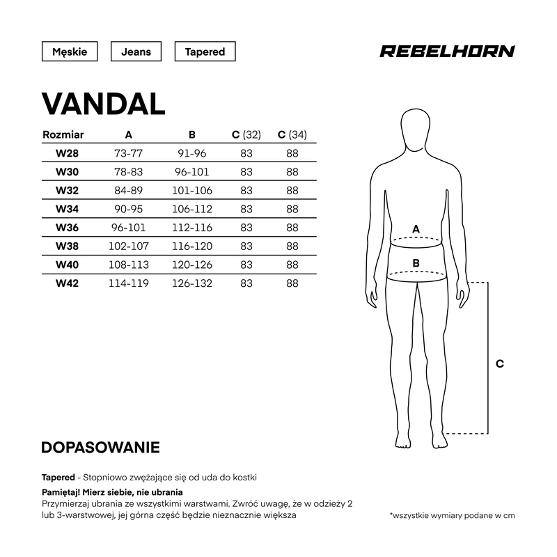 Мотоджинсы Rebelhorn Vandal черный