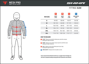 Мотокуртка текстильная SHIMA MESH PRO черный белый