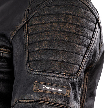 Мотокуртка женская кожаная Rebelhorn HunterPro винтажный - магазин Motostyles