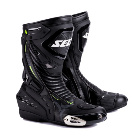 Мотоботы Seca Hyper черный - магазин Motostyles