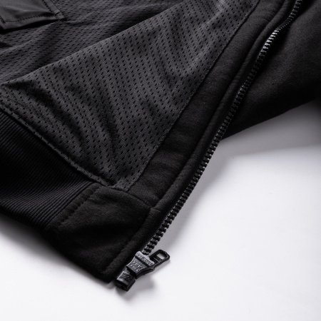 Мотохуди на молнии текстильная Rebelhorn Hoodie черный - магазин Motostyles