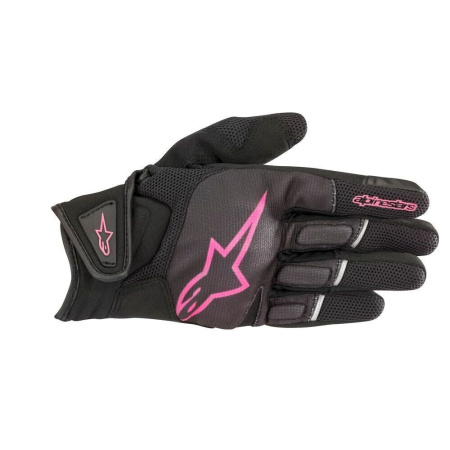 Мотоперчатки кожаные Alpinestars Atom черный фуксия - магазин Motostyles