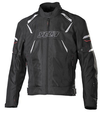 Мотокуртка текстильная Seca Airflow черный - магазин Motostyles