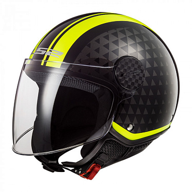 Мотошлем LS2 OF558 Sphere черный  желтый - магазин Motostyles