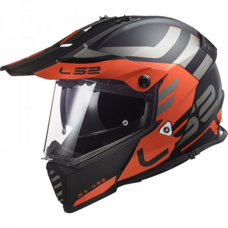 Мотошлем LS2 MX436 Pioneer Evo Adventurer матовый/черный/оранжевый - магазин Motostyles