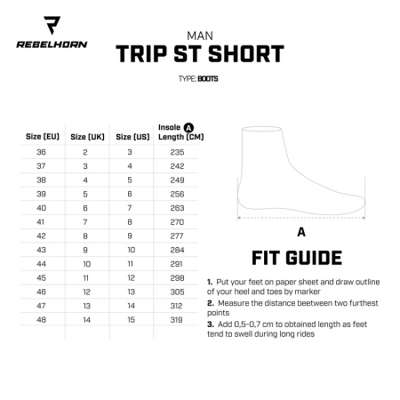Мотоботы Rebelhorn Trip ST short черный - магазин Motostyles