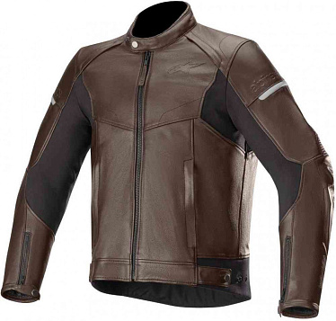 Мотокуртка кожаная Alpinestars SP-55 коричневый - магазин Motostyles