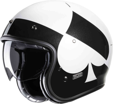 Мотошлем HJC V31 KUZ MC5 черный белый - магазин Motostyles