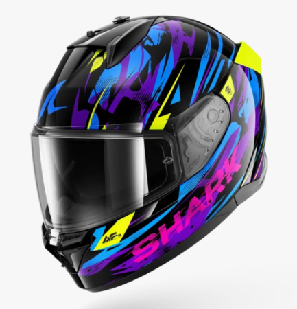 Мотошлем Shark D-Skwal 3 INKRIDER черный/синий/фиолетовый - магазин Motostyles