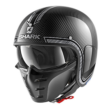 Мотошлем Shark S-Drak Vinta черный серебряный - магазин Motostyles