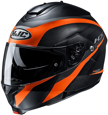 Мотошлем HJC C91 Taly MC7SF чёрный оранжевый - магазин Motostyles