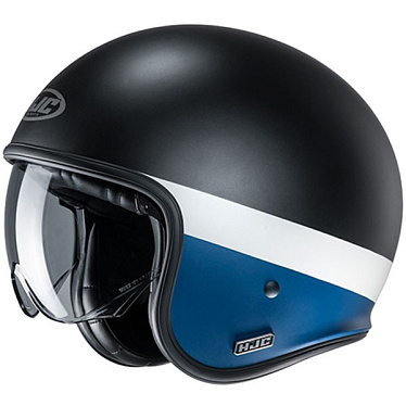 Мотошлем HJC V30 Perot черный синий белый - магазин Motostyles