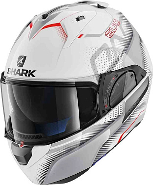 Мотошлем Shark EvoOne V2 Keenser белый/красный/серый - магазин Motostyles