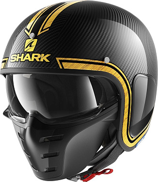 Мотошлем Shark S-Drak Vinta черный желтый - магазин Motostyles