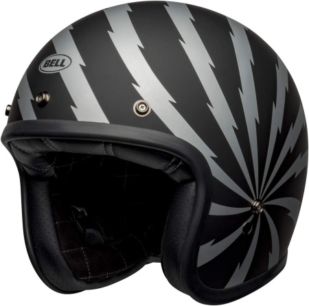 Мотошлем BELL Custom 500 VERTIGO черный серебристый - магазин Motostyles