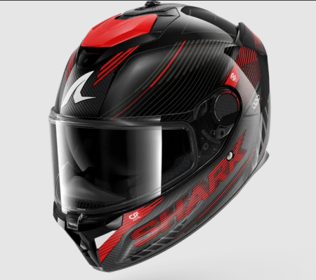 Мотошлем Shark Spartan GT PRO Carbon AXIUM антрацит красный - магазин Motostyles