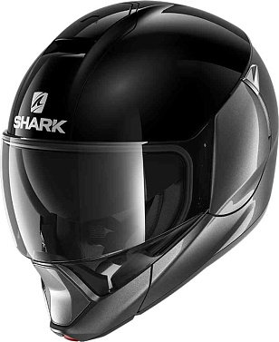 Мотошлем Shark EVOJET Dual Blank черный серый - магазин Motostyles