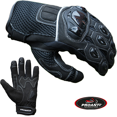 Мотоперчатки текстильные Proanti 193 черный - магазин Motostyles