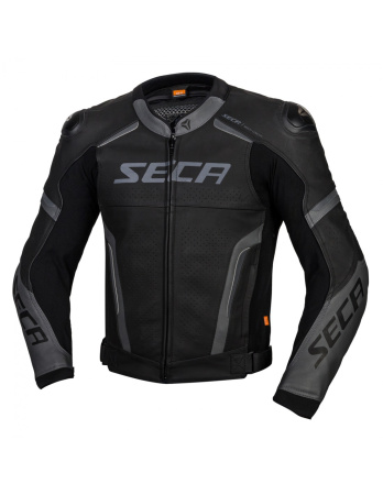 Мотокуртка кожаная Seca Hooligan D3O черный - магазин Motostyles