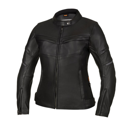 Мотокуртка женская кожаная Seca Darkside TFL D3O черный - магазин Motostyles
