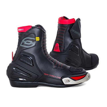 Мотоботы Ozone Urban II черный красный - магазин Motostyles