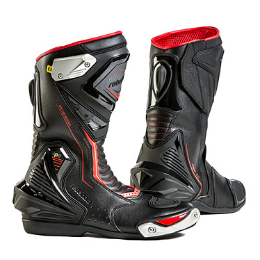 Мотоботы Rebelhorn Piston II черный красный - магазин Motostyles