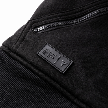Мотохуди на молнии текстильная Rebelhorn Hoodie черный - магазин Motostyles
