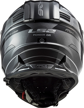 Мотошлем LS2 MX436 Pioneer Evo Knight титановый белый - магазин Motostyles