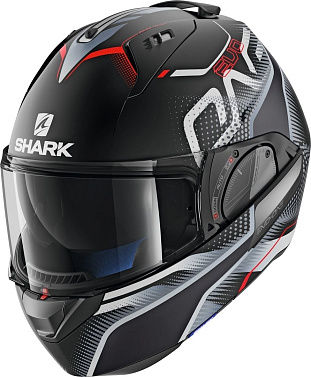 Мотошлем Shark EvoOne V2 Keenser черный/красный/матовый/серый - магазин Motostyles