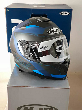 Мотошлем HJC C70 Canex черный синий - магазин Motostyles
